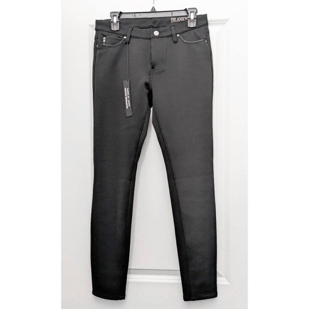 Blank NYC Satin Look Skinny Dress Pants - Corporate Goth, Dark Minimalist, Chic